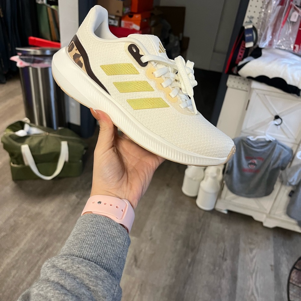 Adidas Cream and Gold Running Shoes